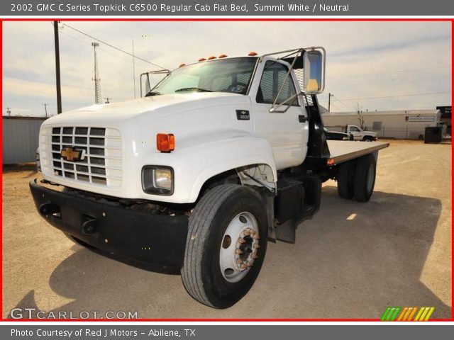 2002 GMC C Series Topkick C6500 Regular Cab Flat Bed in Summit White