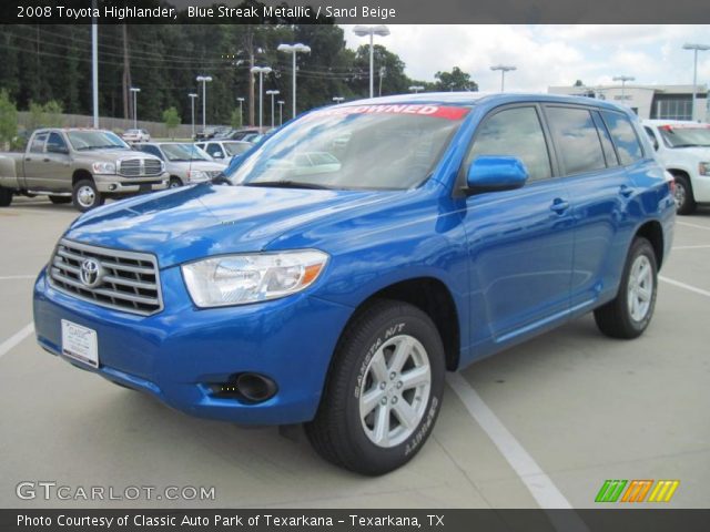 2008 Toyota Highlander  in Blue Streak Metallic