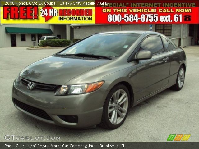2008 Honda Civic EX Coupe in Galaxy Gray Metallic