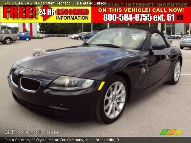 2007 BMW Z4 3.0i Roadster in Monaco Blue Metallic