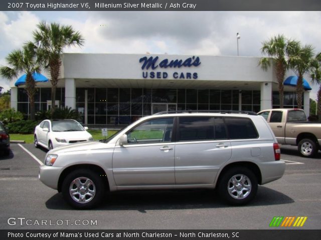 2007 Toyota Highlander V6 in Millenium Silver Metallic