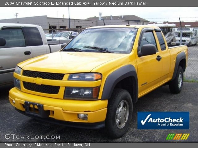 2004 Chevrolet Colorado LS Extended Cab 4x4 in Yellow