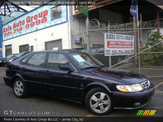 2002 Saab 9-3 SE Sedan in Midnight Blue Metallic