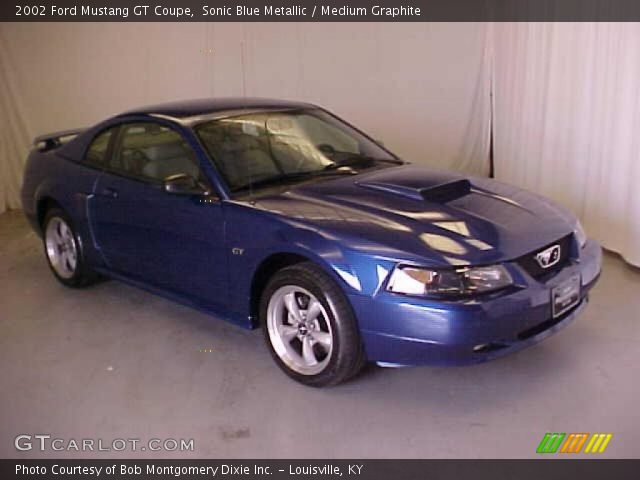 2002 Ford Mustang GT Coupe in Sonic Blue Metallic