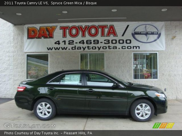 2011 Toyota Camry LE V6 in Spruce Green Mica