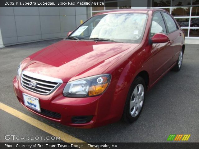 2009 Kia Spectra EX Sedan in Spicy Red Metallic