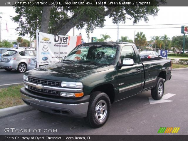 2001 Chevrolet Silverado 1500 LS Regular Cab 4x4 in Forest Green Metallic