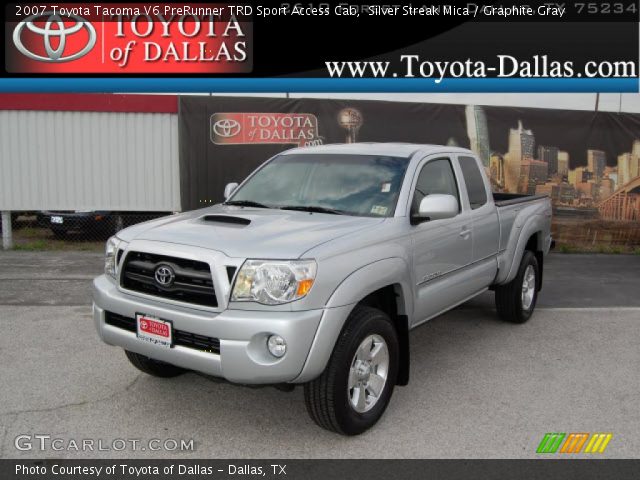 2007 Toyota Tacoma V6 PreRunner TRD Sport Access Cab in Silver Streak Mica
