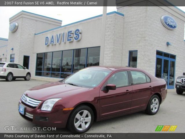 2007 Ford Fusion SE V6 AWD in Redfire Metallic