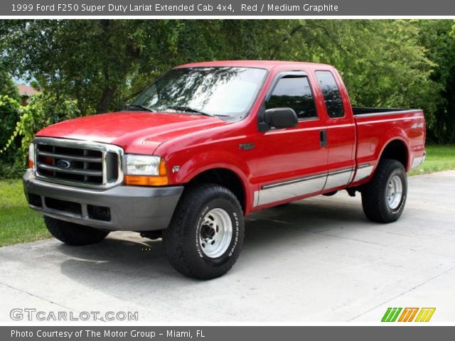 1999 Ford F250 Super Duty Lariat Extended Cab 4x4 in Red