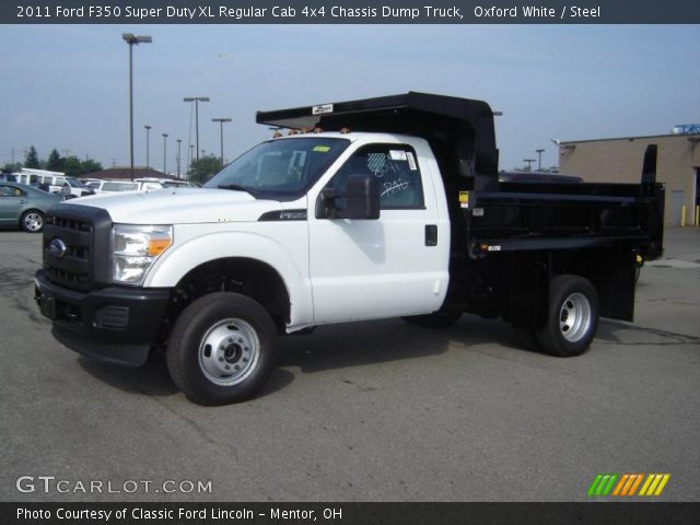 2011 Ford F350 Super Duty XL Regular Cab 4x4 Chassis Dump Truck in Oxford White