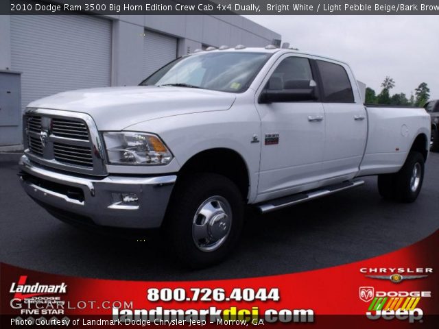 2010 Dodge Ram 3500 Big Horn Edition Crew Cab 4x4 Dually in Bright White