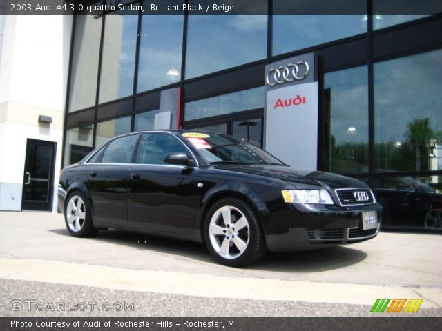 2003 Audi A4 3.0 quattro Sedan in Brilliant Black