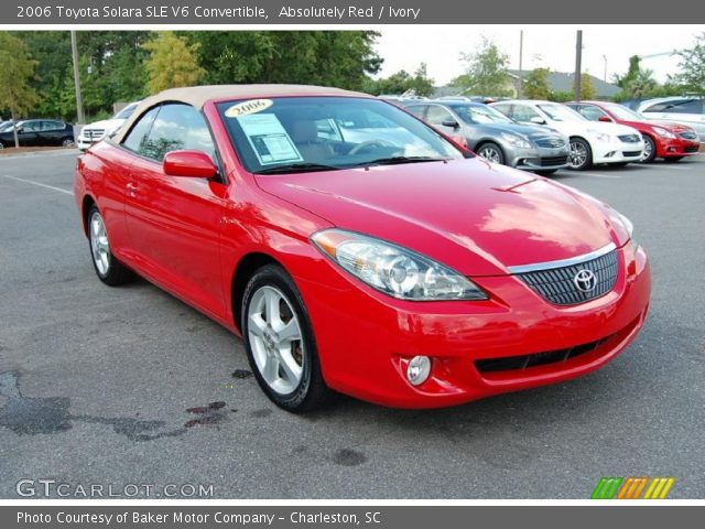 2006 Toyota Solara SLE V6 Convertible in Absolutely Red