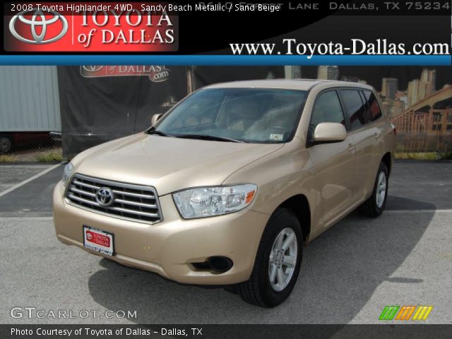 2008 Toyota Highlander 4WD in Sandy Beach Metallic