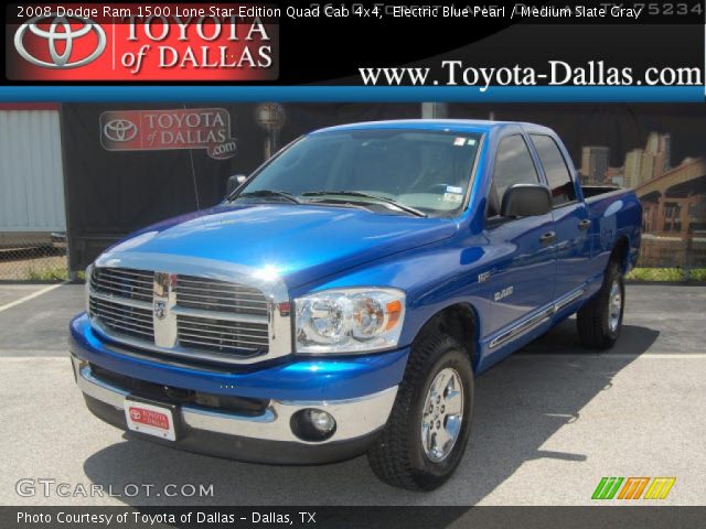 2008 Dodge Ram 1500 Lone Star Edition Quad Cab 4x4 in Electric Blue Pearl