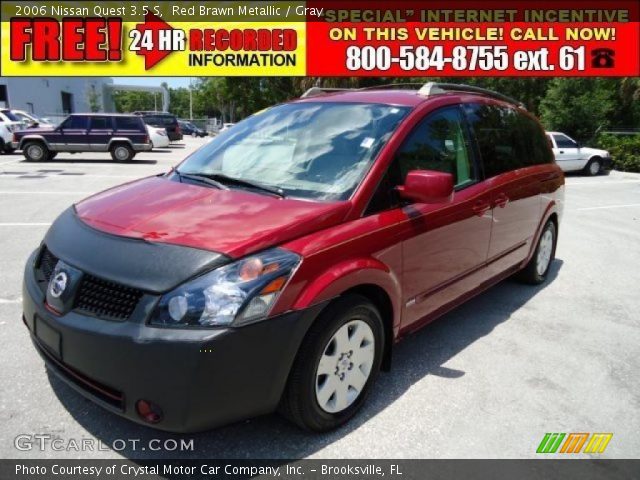 2006 Nissan Quest 3.5 S in Red Brawn Metallic