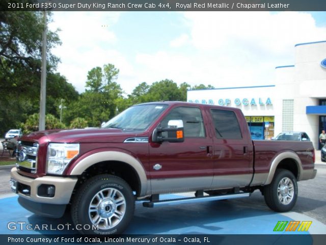 2011 Ford F350 Super Duty King Ranch Crew Cab 4x4 in Royal Red Metallic