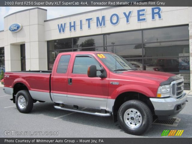2003 Ford F250 Super Duty XLT SuperCab 4x4 in Toreador Red Metallic