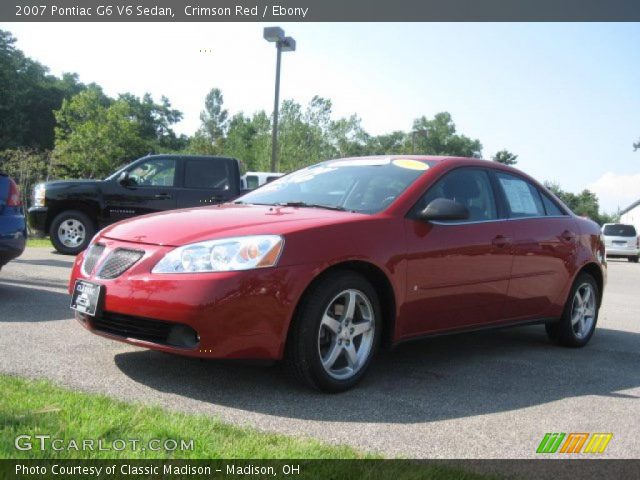 2007 Pontiac G6 V6 Sedan in Crimson Red