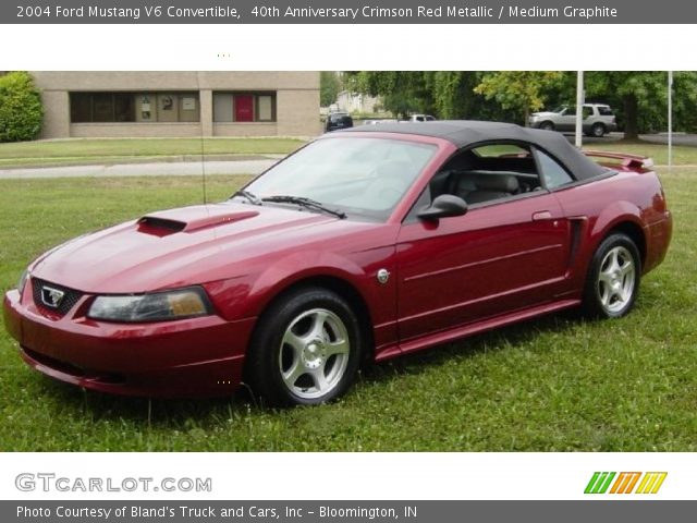 2004 Ford Mustang V6 Convertible in 40th Anniversary Crimson Red Metallic