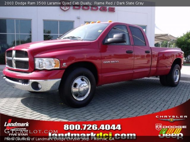 2003 Dodge Ram 3500 Laramie Quad Cab Dually in Flame Red