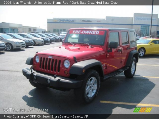 2008 Jeep Wrangler Unlimited X in Flame Red