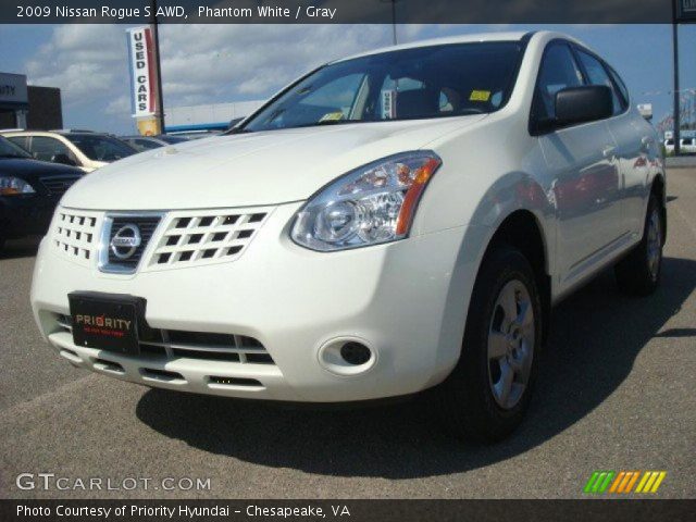 2009 Nissan Rogue S AWD in Phantom White