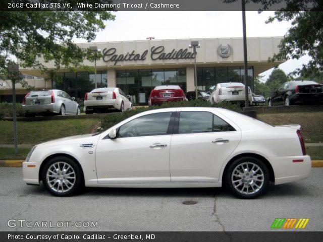 2008 Cadillac STS V6 in White Diamond Tricoat