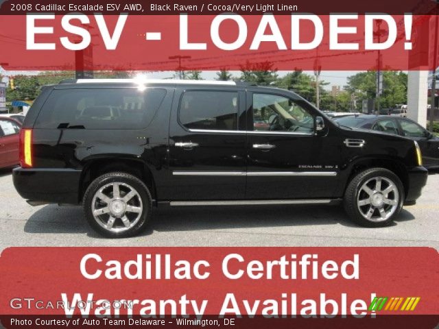 2008 Cadillac Escalade ESV AWD in Black Raven