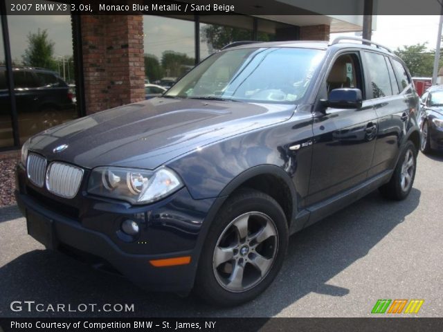 2007 BMW X3 3.0si in Monaco Blue Metallic
