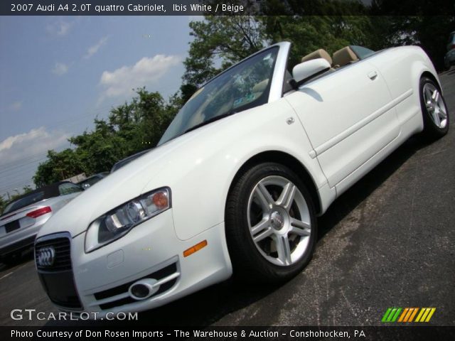 2007 Audi A4 2.0T quattro Cabriolet in Ibis White