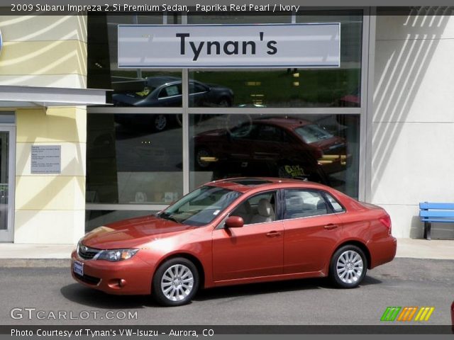 2009 Subaru Impreza 2.5i Premium Sedan in Paprika Red Pearl