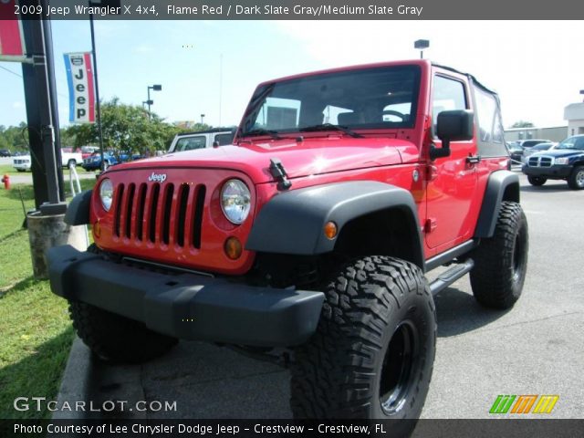 2009 Jeep Wrangler X 4x4 in Flame Red
