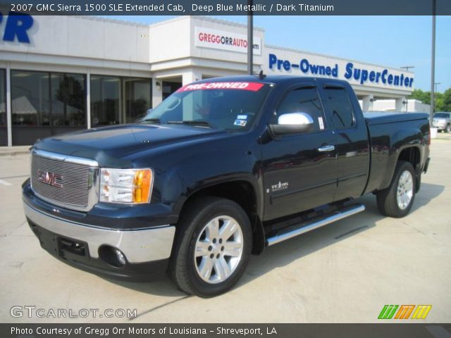 2007 GMC Sierra 1500 SLE Extended Cab in Deep Blue Metallic