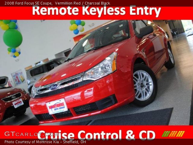 2008 Ford Focus SE Coupe in Vermillion Red