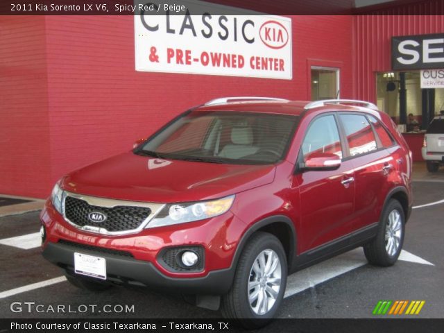 2011 Kia Sorento LX V6 in Spicy Red