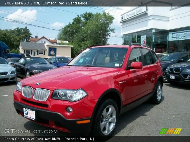 2007 BMW X3 3.0si in Crimson Red