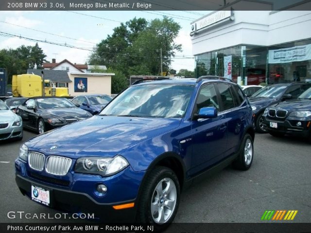 2008 BMW X3 3.0si in Montego Blue Metallic