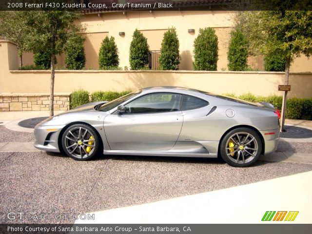 Gray Titanium 2008 Ferrari F430 Scuderia Coupe with Black interior 2008 Gray Titanium 2008 Ferrari F430 Scuderia Coupe with Black interior 2008