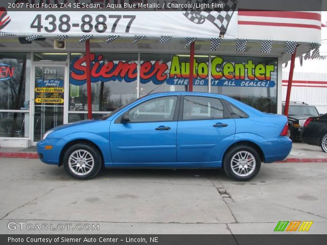 2007 Ford Focus ZX4 SE Sedan in Aqua Blue Metallic