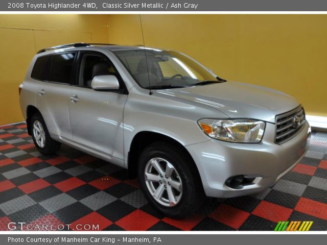 2008 Toyota Highlander 4WD in Classic Silver Metallic
