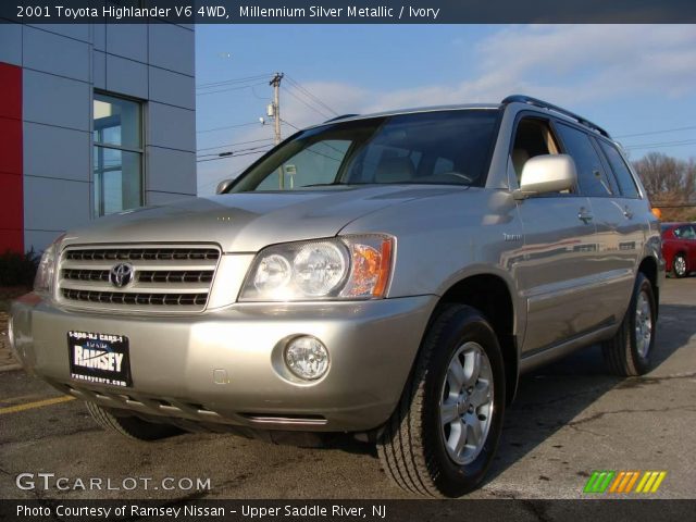 2001 Toyota Highlander V6 4WD in Millennium Silver Metallic