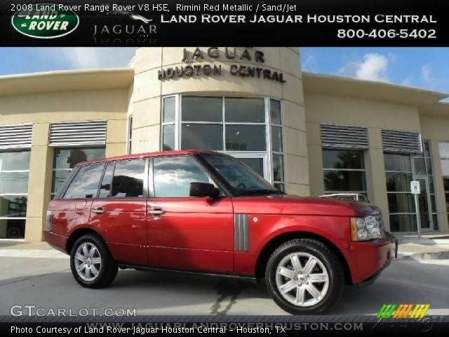 2008 Land Rover Range Rover V8 HSE in Rimini Red Metallic