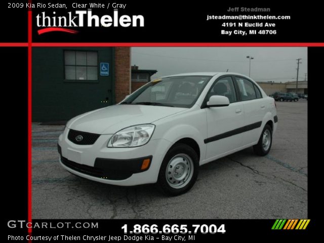 2009 Kia Rio Sedan in Clear White