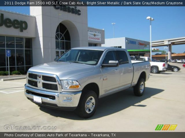 2011 Dodge Ram 3500 HD SLT Crew Cab 4x4 in Bright Silver Metallic