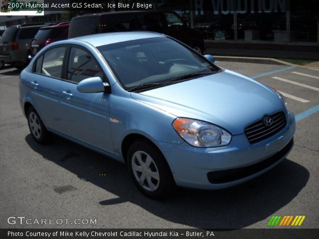 2007 Hyundai Accent GLS Sedan in Ice Blue