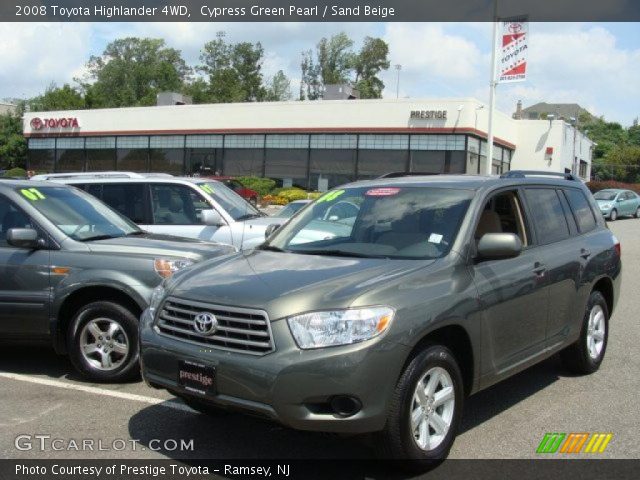 2008 Toyota Highlander 4WD in Cypress Green Pearl