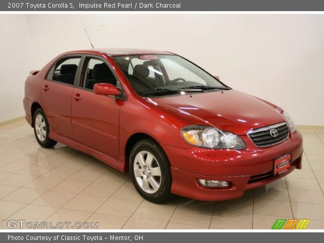 2007 Toyota Corolla S in Impulse Red Pearl