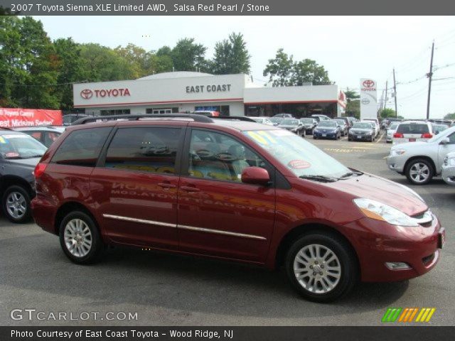 2007 Toyota Sienna XLE Limited AWD in Salsa Red Pearl